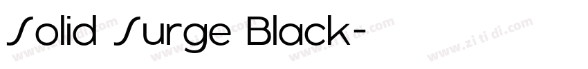 Solid Surge Black字体转换 Solid Surge Black字体转换